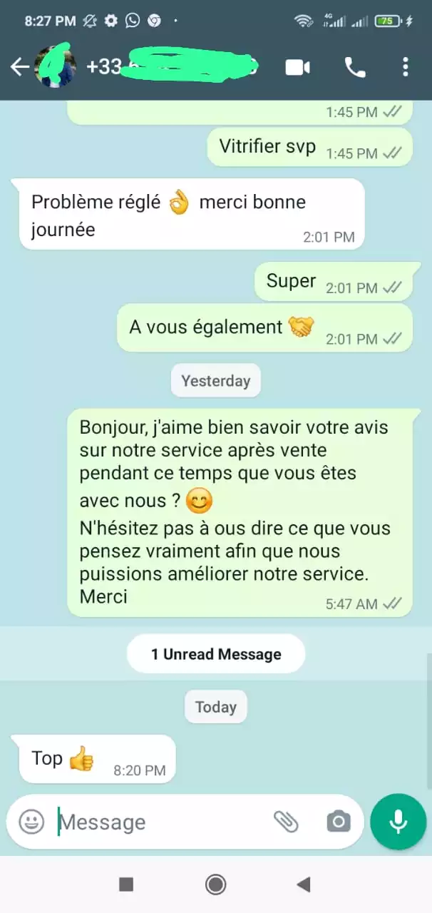 Commentaire client IPTV